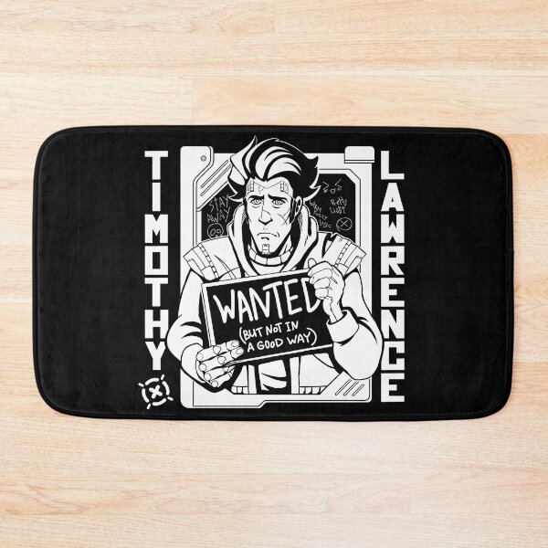 Item preview, Timothy Wanted (but not in a good way) Lawrence | Black and white | Borderlands fan art. designed and sold by warmfuzzylogic.