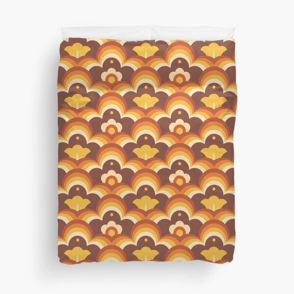 Item preview, Blomma, Vintage Flower and Rainbow Pattern in Retro Color Style designed and sold by BesanoStyle.