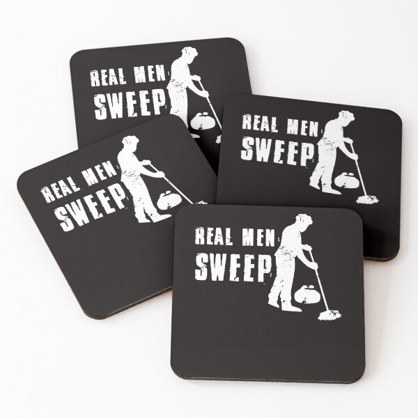 Item preview, Real Men Sweep Curling Player Team Crew Broom Sweeping designed and sold by TomGiantDesigns.