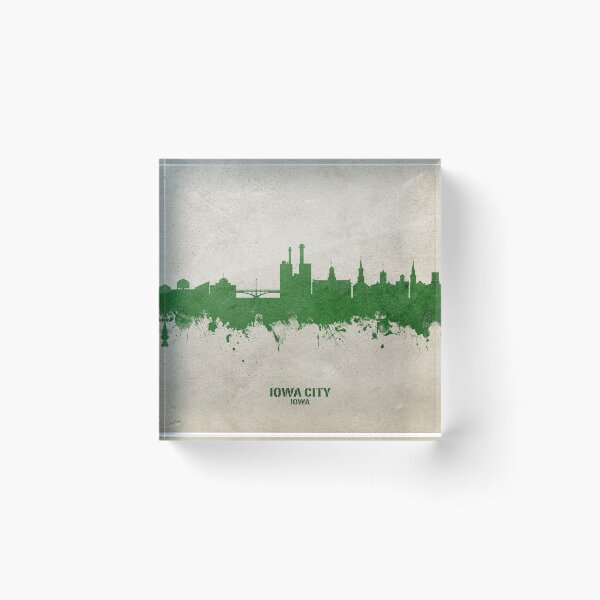 Artikelvorschau, Iowa City Iowa Skyline entworfen und verkauft von ArtPrints.