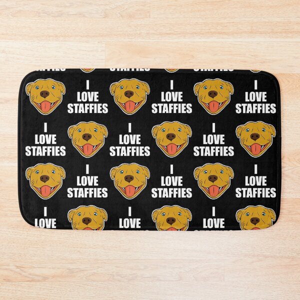 Item preview, I Love Staffies - Funny Staffy Pattern Design Of A Golden Staffy designed and sold by Cameronckjc.