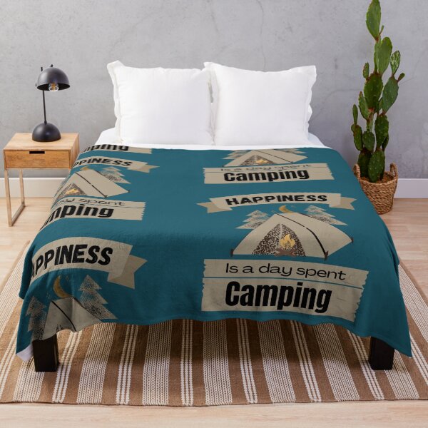 Item preview, Happiness is a day spent Camping Quote shirt designed and sold by Reddiamond3 ⭐⭐⭐⭐⭐.