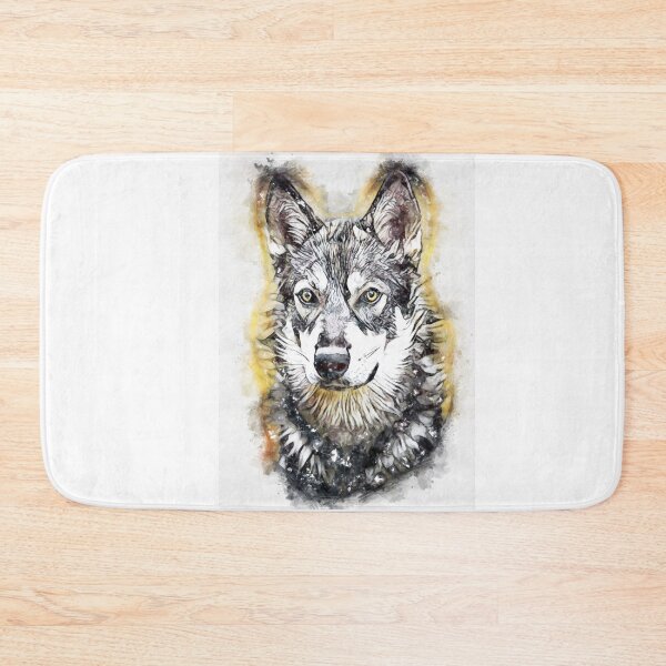 Item preview, American Alsatian / Dire Wolf Watercolor Abstract Portrait designed and sold by Naumovski.