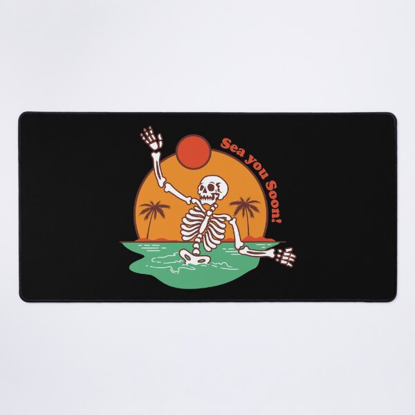 Item preview, Sea You Soon Quote - Funny Skeleton On The Beach designed and sold by bestic.