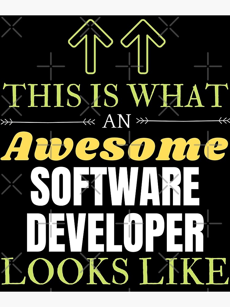 Disover This Is What An Awesome Software developer Looks Like Premium Matte Vertical Poster