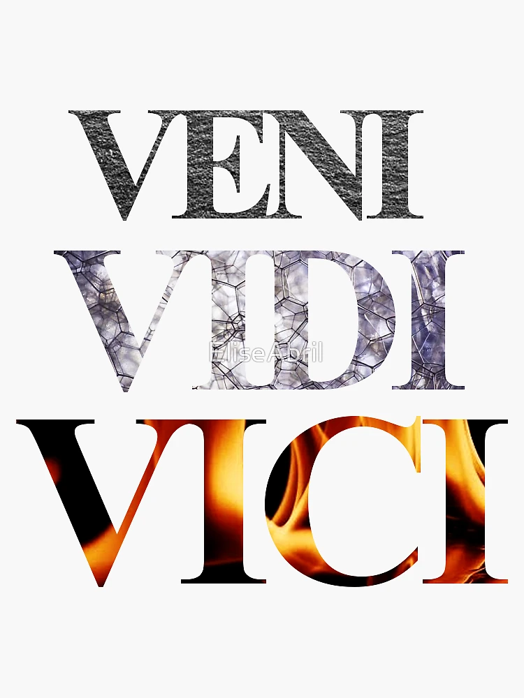 Veni Vidi Vici Sticker for Sale by V-Universe