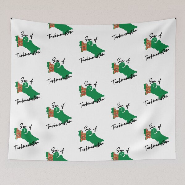 Item preview, Son of Turkmenistan Map Flag designed and sold by NovawayDirect.