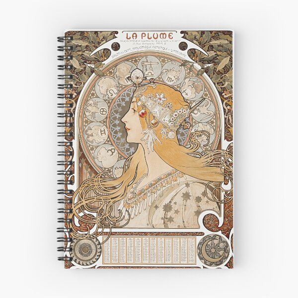 Item preview, Zodiaque or La Plume by Alphonse Mucha designed and sold by see-the-fox.