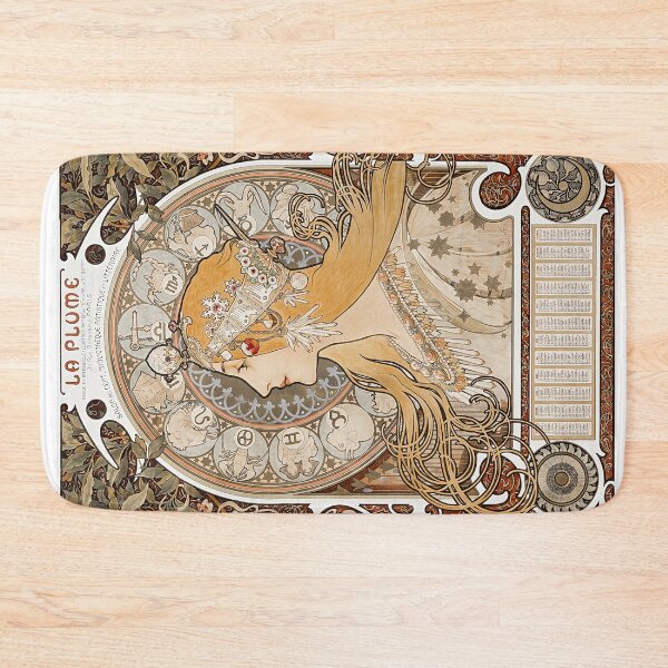 Item preview, Zodiaque or La Plume by Alphonse Mucha designed and sold by see-the-fox.