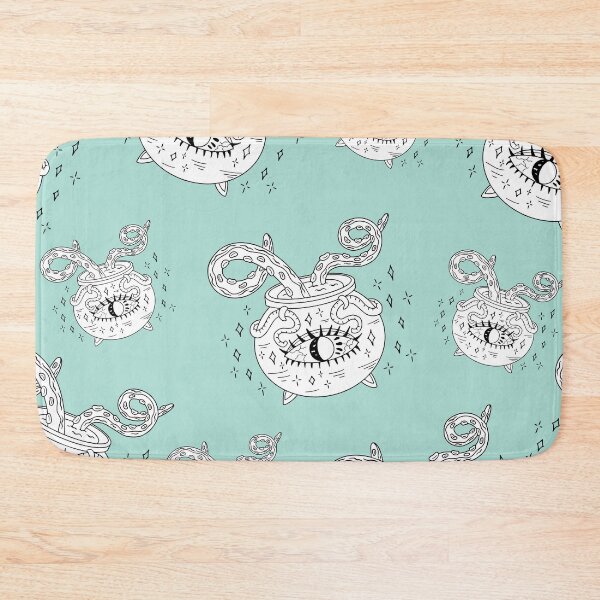 Item preview, Seamless Pattern of Magical Witch Cauldron with Potion and Tenta designed and sold by Nouraoui.