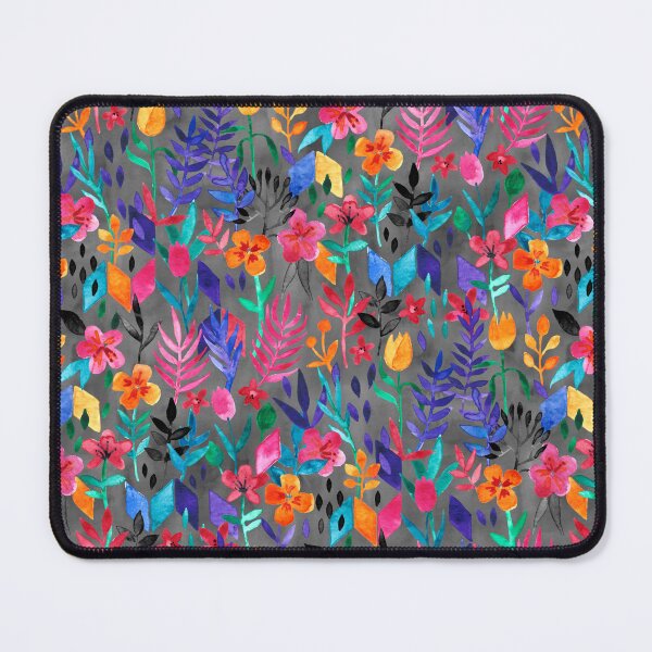 Item preview, Popping Color Painted Floral on Grey designed and sold by micklyn.