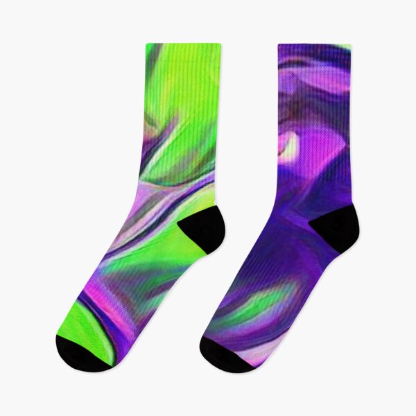 Item preview, Cool and Funky Water Colour | Bright Green and Purple | Liquid Art designed and sold by JillyJ05.