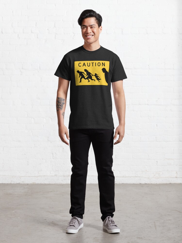 Alternate view of Immigrants Caution Road Sign Classic T-Shirt