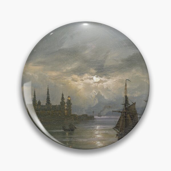 Kronborg Castle in Moonlight, Johan Christian Dahl, 1849 Pin
