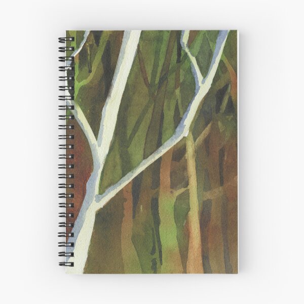 Item preview, Trees in forest.  Fine art watercolor painting trees forest designed and sold by rfoxphoto.