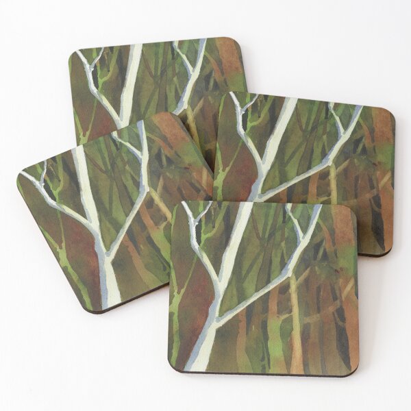 Item preview, Trees in forest.  Fine art watercolor painting trees forest designed and sold by rfoxphoto.