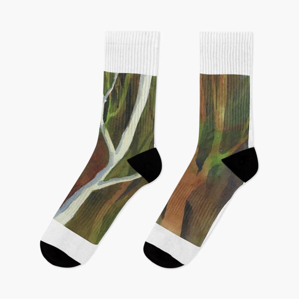 Item preview, Trees in forest.  Fine art watercolor painting trees forest designed and sold by rfoxphoto.