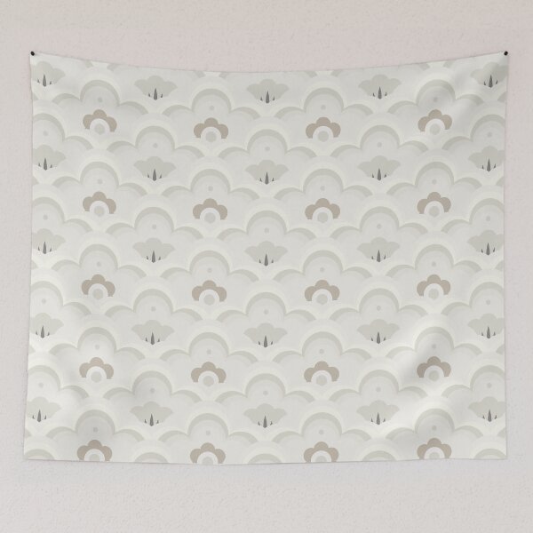 Item preview, Blomma, Retro Flower and Rainbow Pattern in Retro Color Style designed and sold by BesanoStyle.
