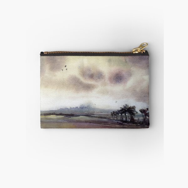 Item preview, Golden sunset watercolor painting.  Lake scene at sunset watercolor designed and sold by rfoxphoto.