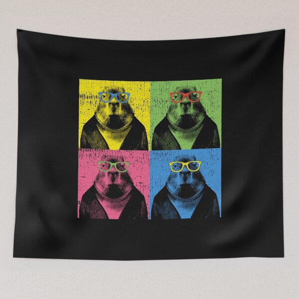 Item preview, Capybara Pop Art Capybaras in Sun Glasses Funny Picture  designed and sold by alenaz.