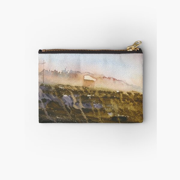 Item preview, Mist covered landscape painting with buildings.  designed and sold by rfoxphoto.