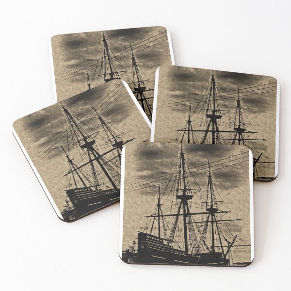 Item preview, Vintage Toned Mayflower Ship Replica designed and sold by CapeCodGiftShop.