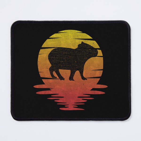 Item preview, Vintage Capybara Silhouette Retro Sunset Cute Art designed and sold by alenaz.