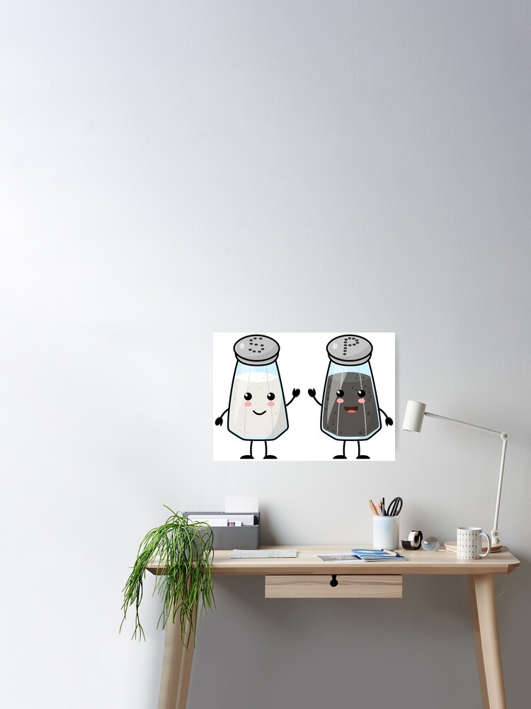 Kawaii Salt & Pepper Shakers: Best Friends Forever Poster for Sale by  PanosTsalig