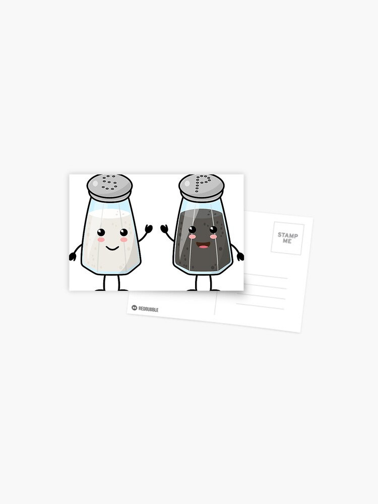 Kawaii Salt & Pepper Shakers: Best Friends Forever Postcard for Sale by  PanosTsalig