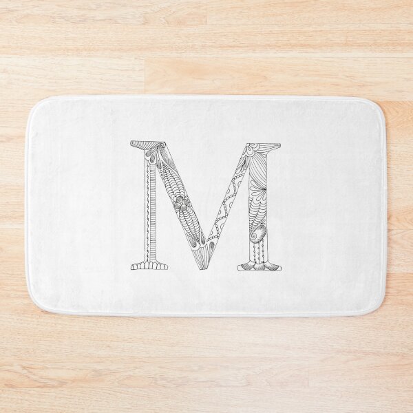 Item preview, Henna Alphabet M / Henna Letter M - Black Henna Line Art designed and sold by Mrs-PenLine.