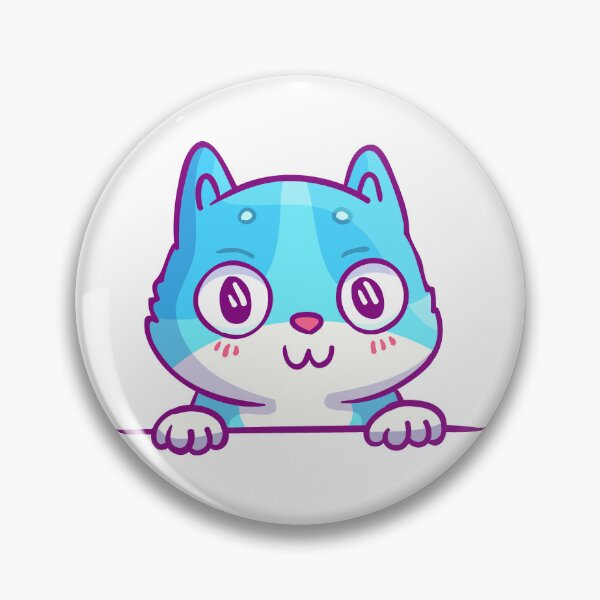 Item preview, Blue cute kitty. Cat in pocket designed and sold by AliceMarr.