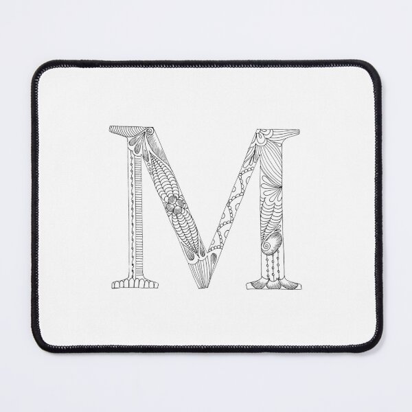 Item preview, Henna Alphabet M / Henna Letter M - Black Henna Line Art designed and sold by Mrs-PenLine.