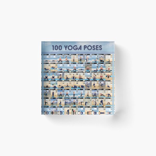 Item preview, 100 Yoga Poses Poster, Ashtanga, Hatha designed and sold by williamlperrot.