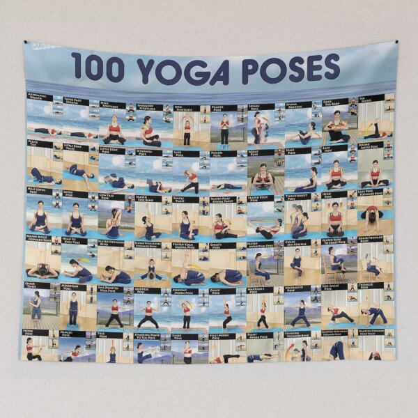 Item preview, 100 Yoga Poses Poster, Ashtanga, Hatha designed and sold by williamlperrot.