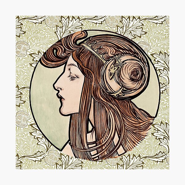 Item preview, Stained glass art of the Fouquet boutique by Alphonse Mucha designed and sold by see-the-fox.