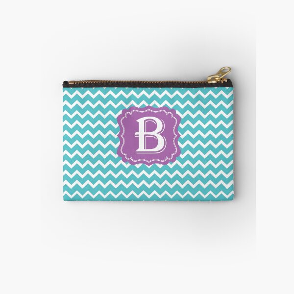 Item preview, B Turquois Chevron designed and sold by MonogramMonkey.