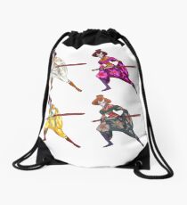 Geisha Samurais Drawstring Bag
