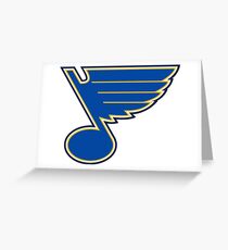 Blues Hockey Logo Greeting Card