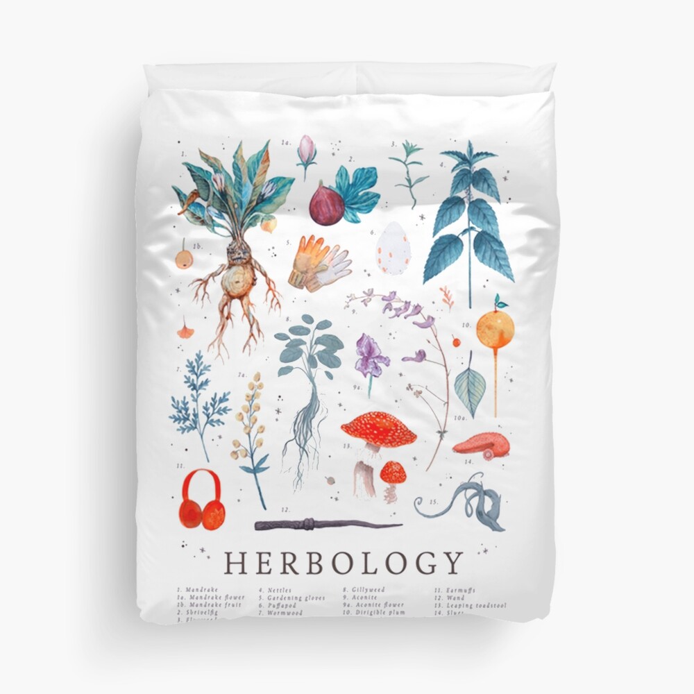 Herbology Harry Plants Duvet Cover