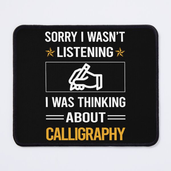 Item preview, Funny Listening Calligraphy Calligrapher Handwriting Lettering designed and sold by fatherbarliman.