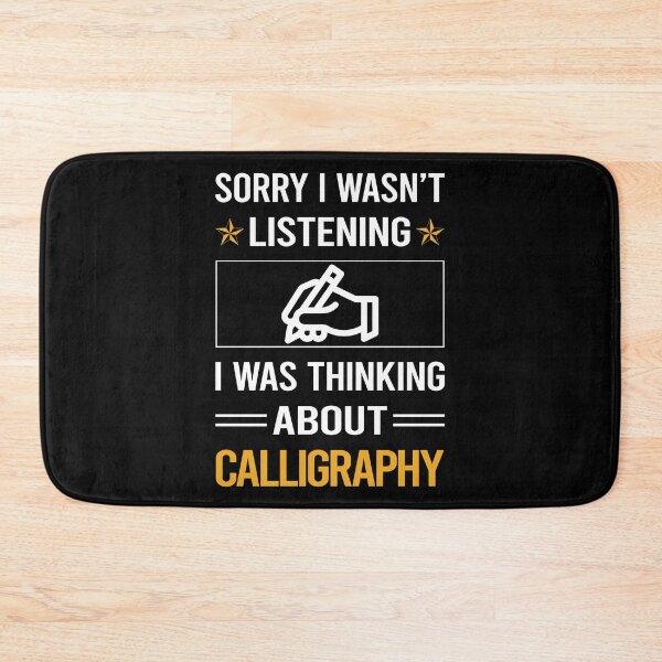Item preview, Funny Listening Calligraphy Calligrapher Handwriting Lettering designed and sold by fatherbarliman.