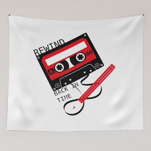 Item preview, Rewind Back in Time Cassette Tape designed and sold by sewohayami.