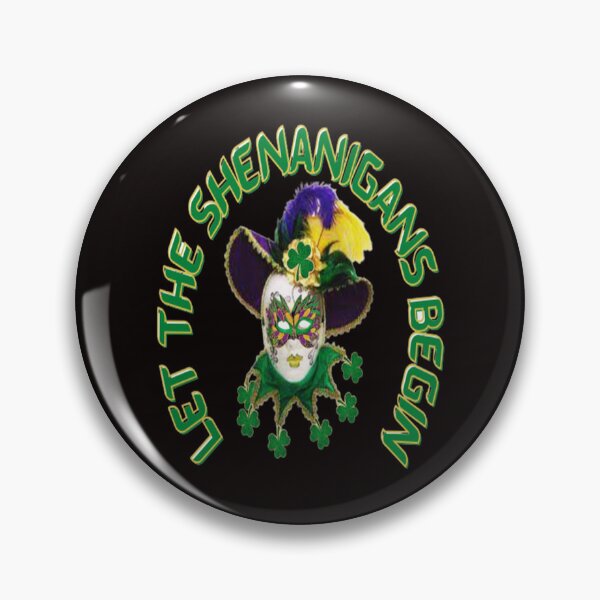 Item preview, Masked Shenanigans, Let The Shenanigans Begin, Lucky Shamrock Irish Culture, Shenanigans Squad   designed and sold by Adri Barnard.