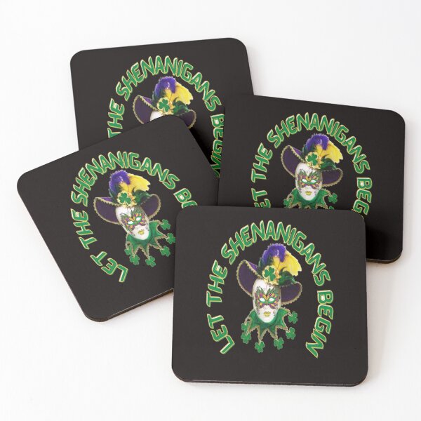 Item preview, Masked Shenanigans, Let The Shenanigans Begin, Lucky Shamrock Irish Culture, Shenanigans Squad   designed and sold by Adri Barnard.
