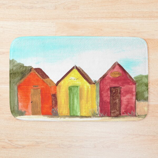 Item preview, Beach Huts Watercolor designed and sold by Monika Howarth.