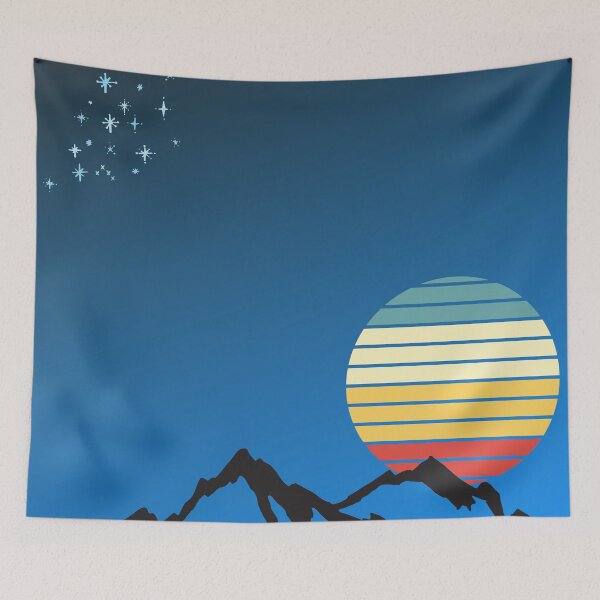 Item preview, Retro - retro dusky mountain design designed and sold by Balibee93.