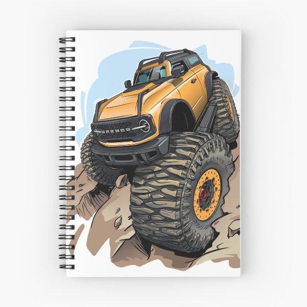 Item preview, The cartoon of orange Ford Bronco  designed and sold by Nick Shirokov.