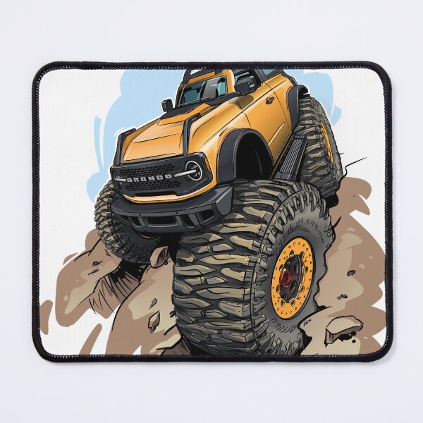 Item preview, The cartoon of orange Ford Bronco  designed and sold by Nick Shirokov.