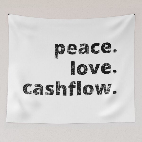 Item preview, Peace love and cashflow distressed designed and sold by KingsManKind.