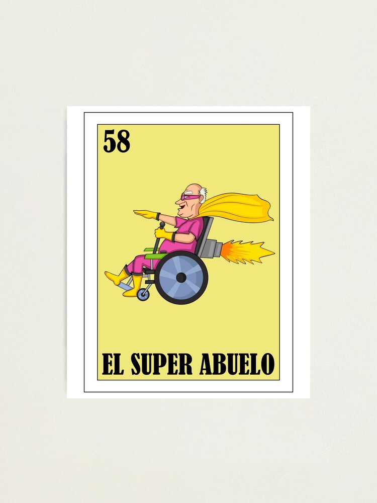 Lámina Fotográfica Loteria Mexicana Regalo De Abuelo Diseño Para Abuelo Loteria Mexicana El 